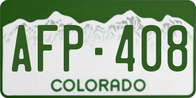 CO license plate AFP408