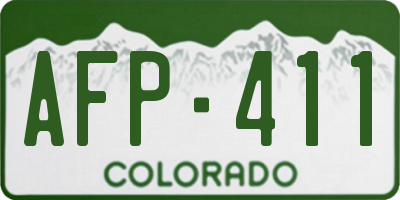 CO license plate AFP411