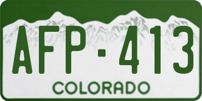 CO license plate AFP413