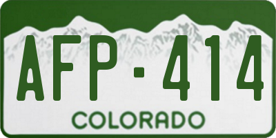 CO license plate AFP414