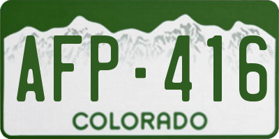 CO license plate AFP416