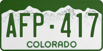 CO license plate AFP417