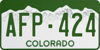 CO license plate AFP424