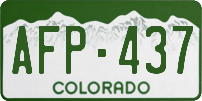 CO license plate AFP437