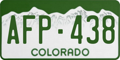 CO license plate AFP438