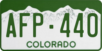 CO license plate AFP440