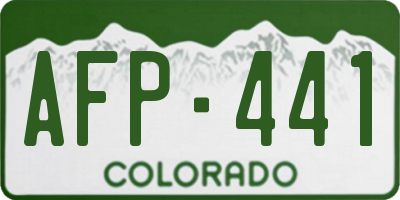CO license plate AFP441