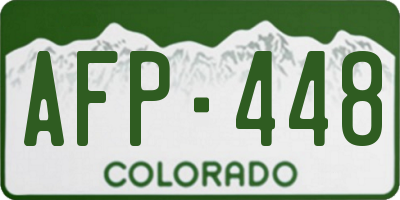 CO license plate AFP448