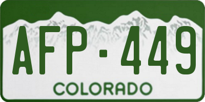 CO license plate AFP449