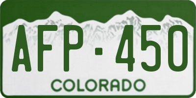 CO license plate AFP450
