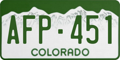 CO license plate AFP451