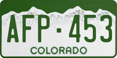 CO license plate AFP453