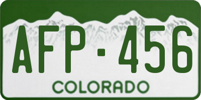 CO license plate AFP456