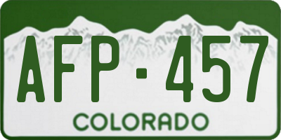 CO license plate AFP457