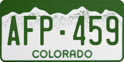CO license plate AFP459