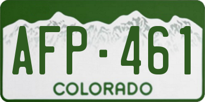 CO license plate AFP461