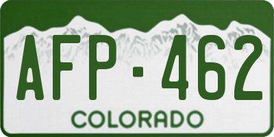 CO license plate AFP462