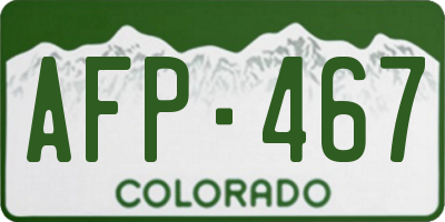 CO license plate AFP467