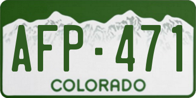 CO license plate AFP471