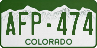 CO license plate AFP474