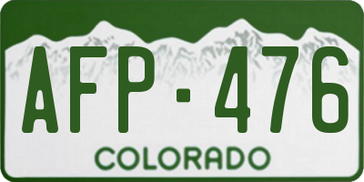CO license plate AFP476