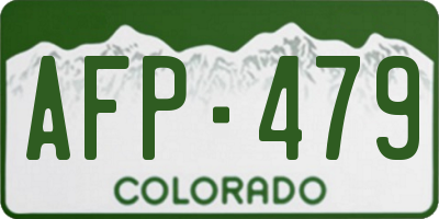 CO license plate AFP479