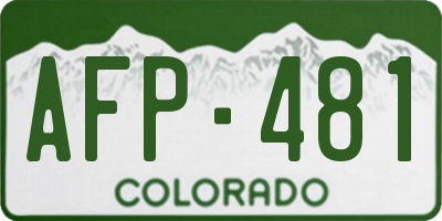 CO license plate AFP481