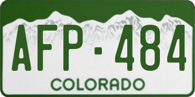 CO license plate AFP484