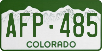 CO license plate AFP485