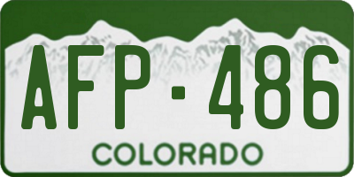 CO license plate AFP486