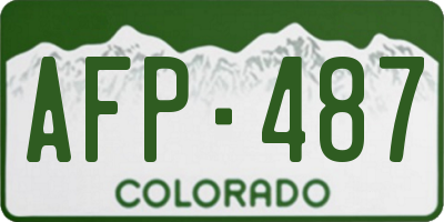CO license plate AFP487