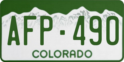 CO license plate AFP490