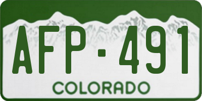 CO license plate AFP491