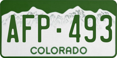 CO license plate AFP493