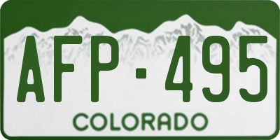 CO license plate AFP495
