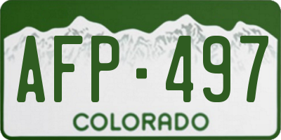 CO license plate AFP497
