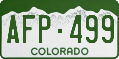 CO license plate AFP499