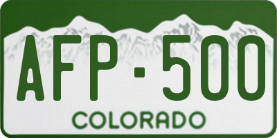 CO license plate AFP500