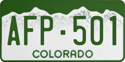 CO license plate AFP501