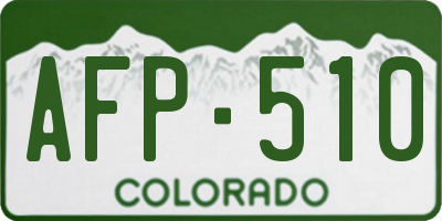 CO license plate AFP510