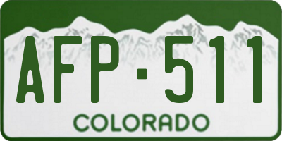 CO license plate AFP511