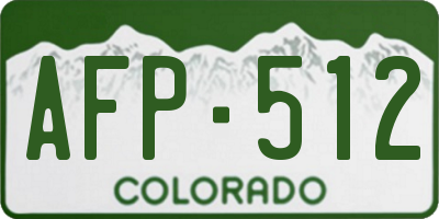CO license plate AFP512