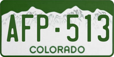CO license plate AFP513