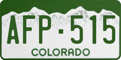 CO license plate AFP515