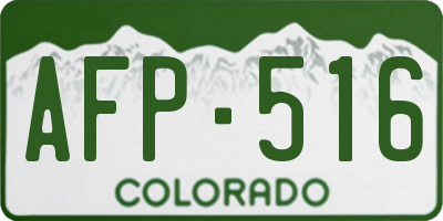 CO license plate AFP516