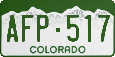 CO license plate AFP517