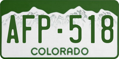 CO license plate AFP518