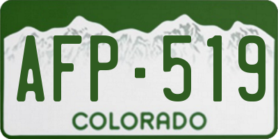 CO license plate AFP519