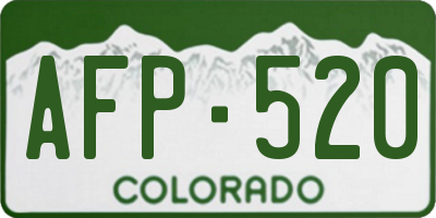 CO license plate AFP520