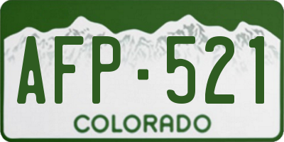 CO license plate AFP521